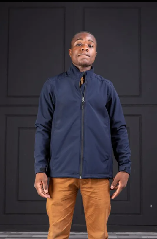 Navy work jacket Zimbabwe - Professional industrial jacket with mustard accents Harare workwear